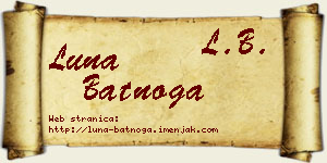 Luna Batnoga vizit kartica